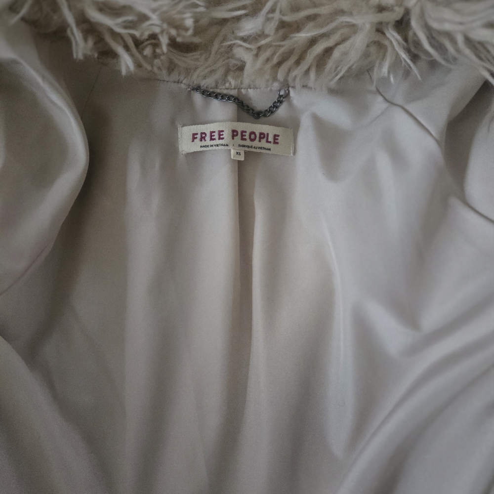 Free People Cream Faux Fur Jacket - Picture 4 of 5